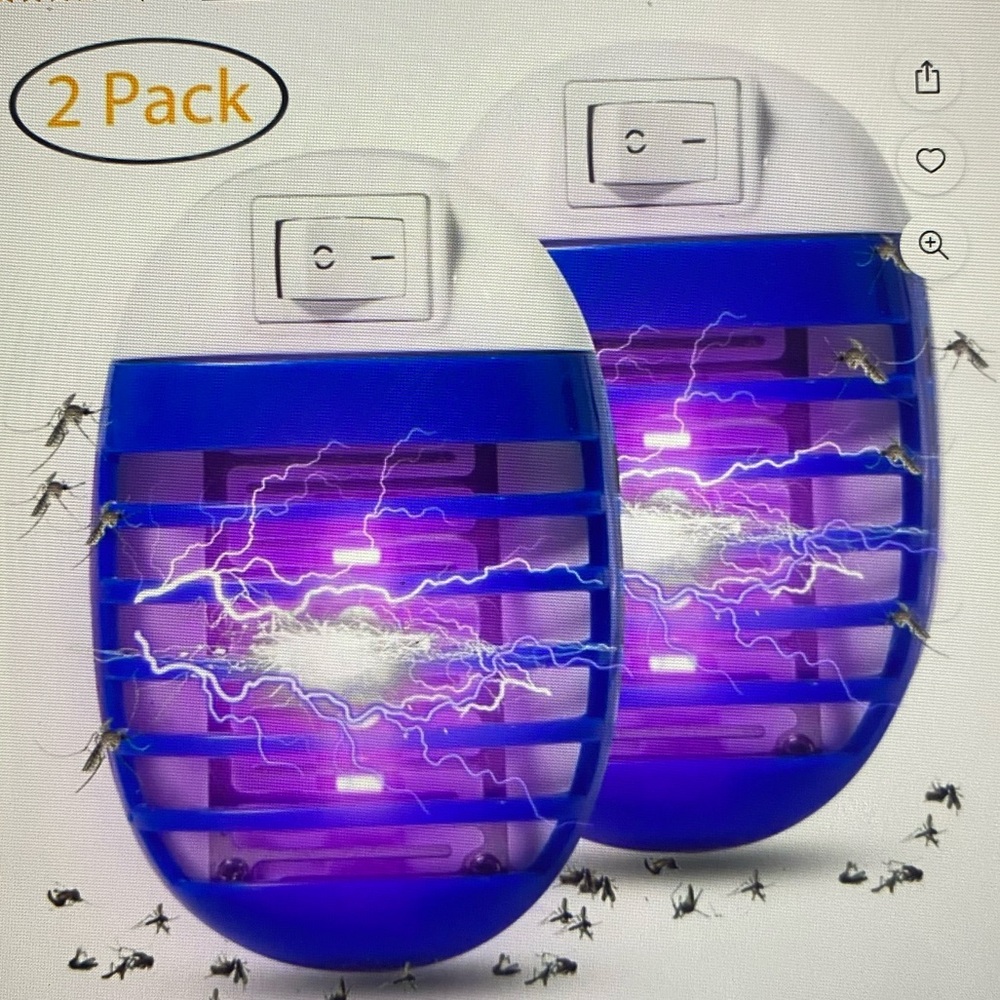 2 PACK MOSQUITO KILLER BUG ZAPPER INDOOR & OUTDOOR PLUG-IN